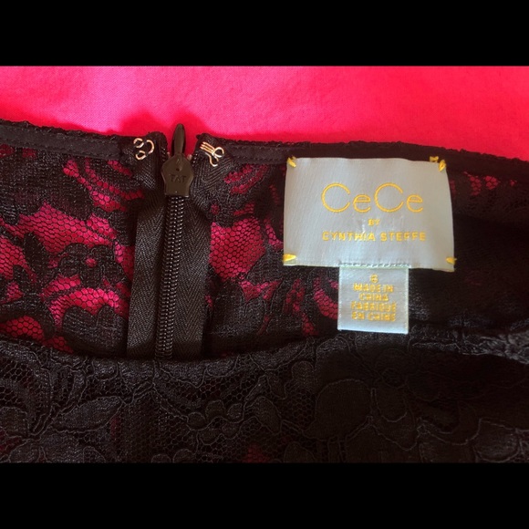 CeCe Fancy Black Lace Long-Sleeved Romper - Picture 5 of 5